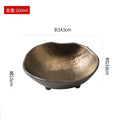 Rusty Glazed Ceramic Dessert Bowl Set by Axyaa