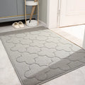 Axyaa Grey Welcome Door Mat: Absorbent, Non-Slip, Stain & Fade Resistant