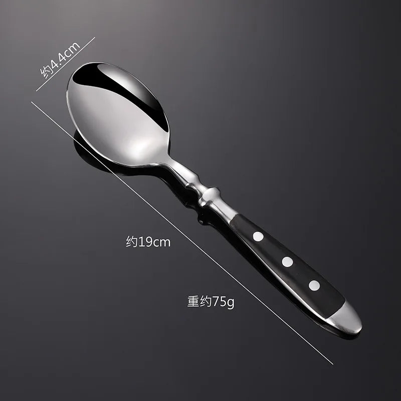 Axyaa Stainless Steel Dining Cutlery Set with Wooden Handles