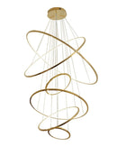 Axyaa Stainless Steel Ring Pendant Light - Modern Minimalist Living Room Chandelier