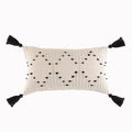 Axyaa Geometric Tufted Cushion Cover With Tassel - Modern Boho Throw Pillow