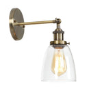 Axyaa Single Arm LED Wall Lamp Glass Iron Vintage Retro Stair Light Fixture