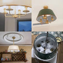 Nordic Retro Fabric Chandelier for Living Room by Axyaa