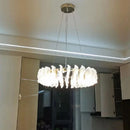 Axyaa Crystal Flower Chandelier - Minimalist Style for Living Room, Bedroom, and Hall