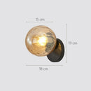 Axyaa Glass Ball Wall Lamp for Indoor Lighting in Bedroom Living Room Aisle Corridor