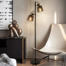 Axyaa Retro Iron 2-Light Floor Lamp for Living Room Bedroom Office Décor