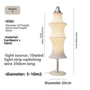 Axyaa Silk Cloth Art Floor Lamp with LED Light for Hotel Decor Lighting