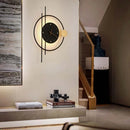 Axyaa Scandinavian Clock Wall Lamp LED Lighting for Living Room Bedroom Decor