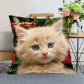 Cute Cat Print Pillowcase by Axyaa - Perfect for Home, Car, and Sofa