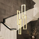 Axyaa Crystal Chandelier Stair Pendant Lamp Living Room Interior Lighting