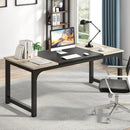 Axyaa Modern Grey Office Computer Desk for Home Office Workstation