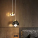 Axyaa Crystal Pendant Light: Modern & Luxury Bedroom Hanging Lamp