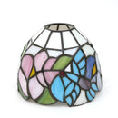 Axyaa 6 Inch Stained Glass Mediterranean Style Lampshade for Fan, Wall, or Chandelier