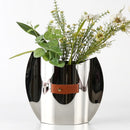 Axyaa Silver Stainless Steel Flower Vase Handicrafts for Home Decoration