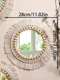 Boho Tassel Macrame Mirror Wall Hanging by Axyaa