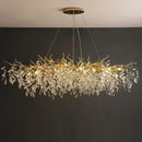 Axyaa Modern Crystal Ceiling Chandelier LED Pendant Light for Home Decor