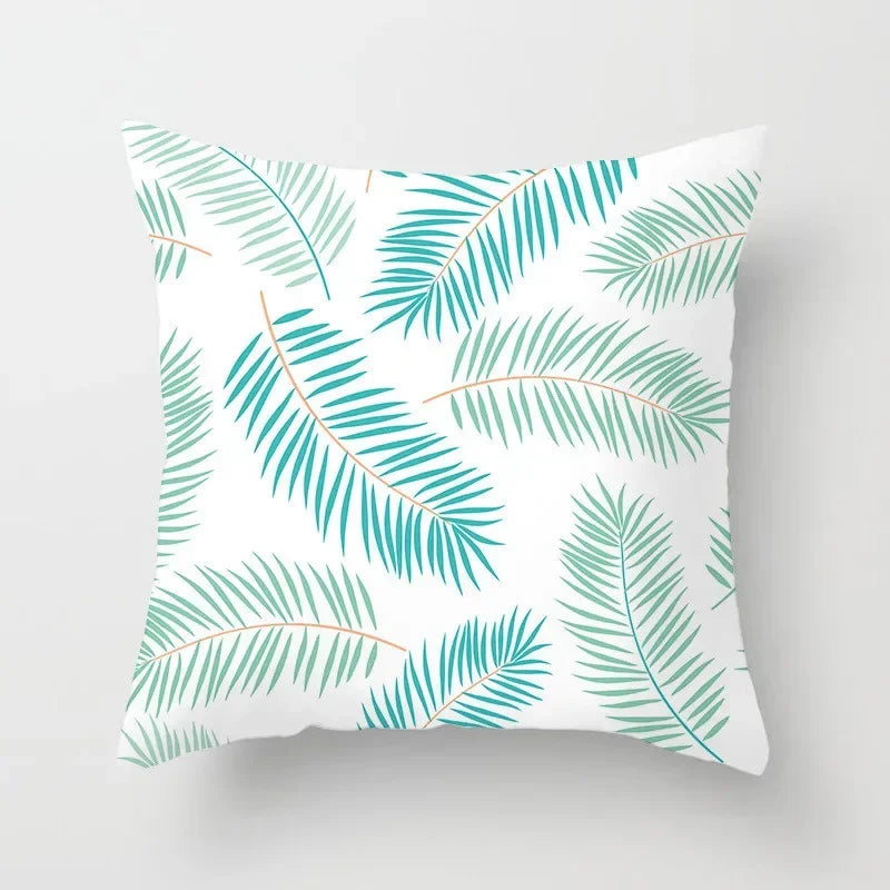 Modern Geometry Print Pillow Case for Home Decor by Axyaa - Mint Green Pillow Cover