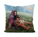 Retro Oil Painting Christmas Pillowcase - Axyaa Nativity Cushions Case Jesus Christ Print Throw Pillows Case