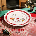 Axyaa Christmas Ceramic Dim Sum Plate - Creative Holiday Gift