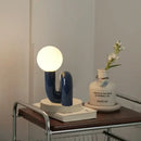 Axyaa Nordic Resin LED Table Lamp with Glass Ball Design for Home and Hotel Decor