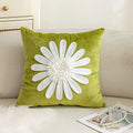 Axyaa Green Velvet 3D Floral Petals Cushion Cover 45x45cm 30x50cm Luxe Home Decor