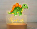 Axyaa Acrylic USB NightLight with Custom Name, Animal Design for Kids' Bedroom Décor