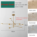Axyaa Rotatable LED Chandelier in Gold/Black Finish for Home Decor