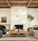 Axyaa White Glass Pendant Lamp Cream Series Iron Brass Gold Black Copper Silver