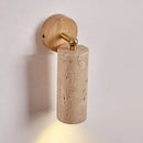 Axyaa LED Wall Sconce Up Down Rotate Yellow Travertine Mirror Light