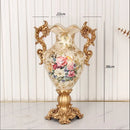 Axyaa Retro Countryside Vase: Luxurious Resin Flower Decoration for Home Living Room.