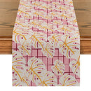 Axyaa Bamboo Lines Table Runner - Kitchen Dining Holiday Decor Flower Turtle Back