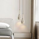 Axyaa Japanese Design Yellow Travertine Pendant Lights for Wabi-Sabi Style Bedroom