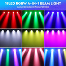 Axyaa 19x15W RGBW LED Moving Head Light Beam Focusing Stage Effect for Party Club