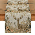 Axyaa Floral Deer Table Runner for Home Decoration and Wedding Parties