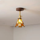 Axyaa Glass Wood LED Ceiling Lamp Nordic Living Room Light Fixtures
