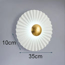 Axyaa LED Pleated Disc Wall Lamp - UFO-Shaped Wall Decor Light