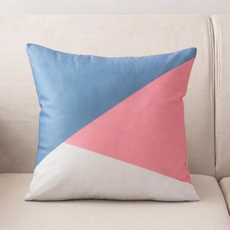 Nordic Cartoon Print Pillow Cover for Axyaa Square Cushion Sofa Decor