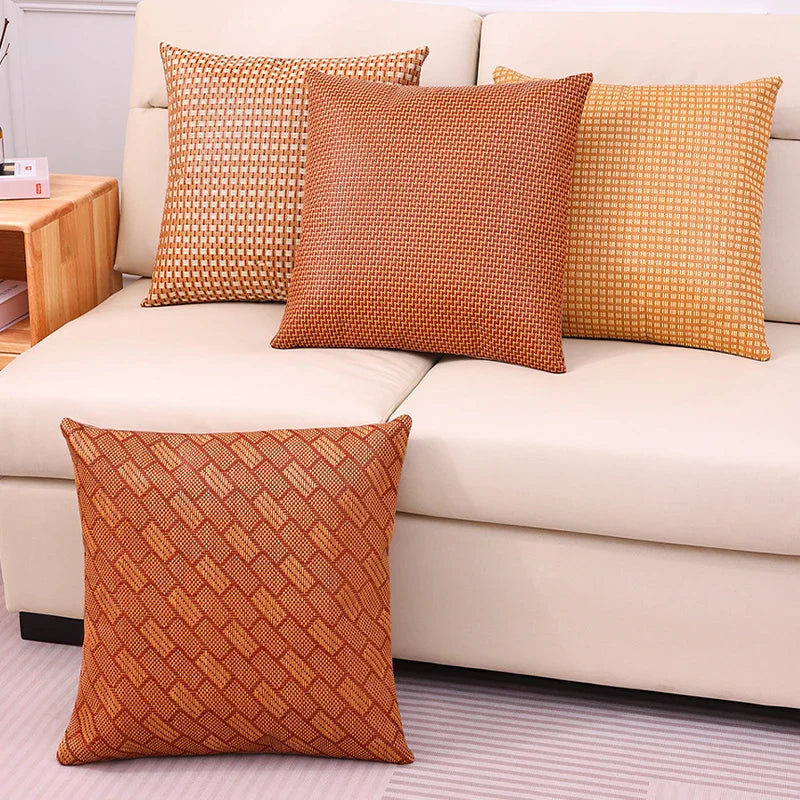 Axyaa Premium Woven Design Pillow Cover - Super Soft Accent Cushion Case