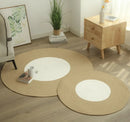 Axyaa Cotton Circular Floor Mat: Antislip & Absorbent Rug for Living Room and Bathroom