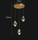 Axyaa Modern Crystal Chandelier, Stair Pendant Lamp, Living Room Pendant Lights