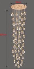 Axyaa Crystal Chandelier: Stair & Living Room Pendant Lighting