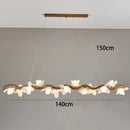 Axyaa LED Wood Chandelier: Elegant Ceiling Lamp for Home or Restaurant