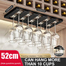 Axyaa Wine Glass Holder Rack Under Cabinet Shelf Storage Hooks Stand