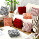 Axyaa Knotted Square Cushion: Nordic Aesthetic Stuffed Pillow for Office Chair Decor and Sleep