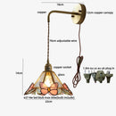 Axyaa Tiffany Butterfly Glass LED Wall Light Fixture for Home Decor and Adjustable Lighting