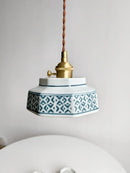 Axyaa Ceramic LED Pendant Lamp - Japanese Style Mid-Century Light for Bedroom & Dining