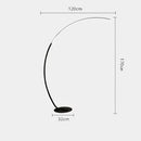 Axyaa Nordic C-Shaped LED Lamp with Remote Control - Black/White