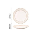 Axyaa French Baroque Relief Dinner Plate Set for Stylish Kitchenware