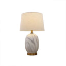 Axyaa Grey Ceramic LED Table Lamp Modern Nordic Design for Home Decor