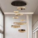 Axyaa Crystal Chandelier Stair Pendant Lamp Living Room Pendant Lights Interior Lighting